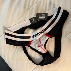 NWT | Eppure Luca | Large | Jock Brief | Soft Cotton Pouch | Mesh Leg Straps